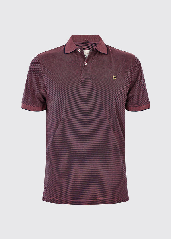 dubarry Mullaghmore Striped Polo - Ruby