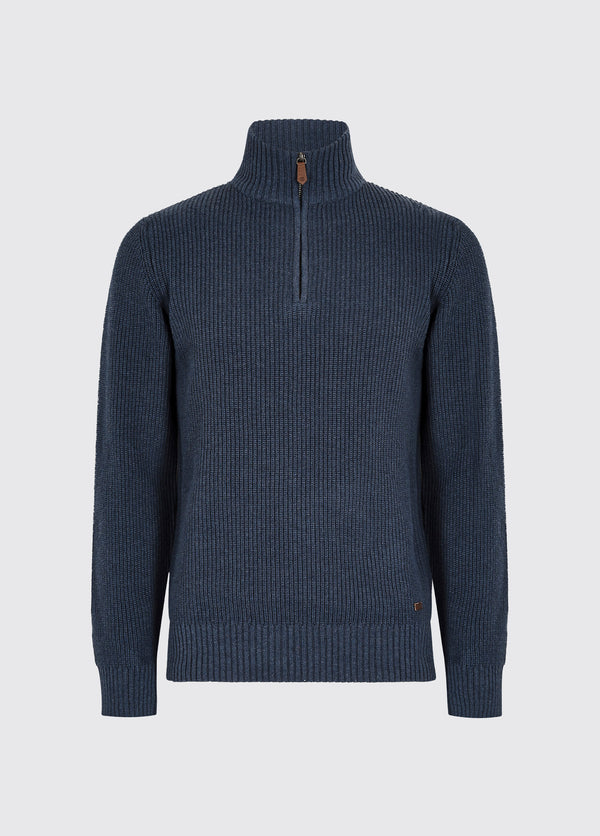 dubarry Portmarnock Men’s Fisherman Zip Neck - Denim