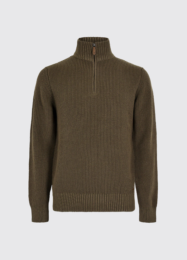 dubarry Portmarnock Men’s Fisherman Zip Neck - Kelp