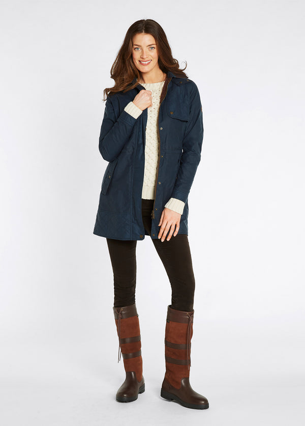 Dubarry Radford Ladies Wax Jacket - Storm Blue