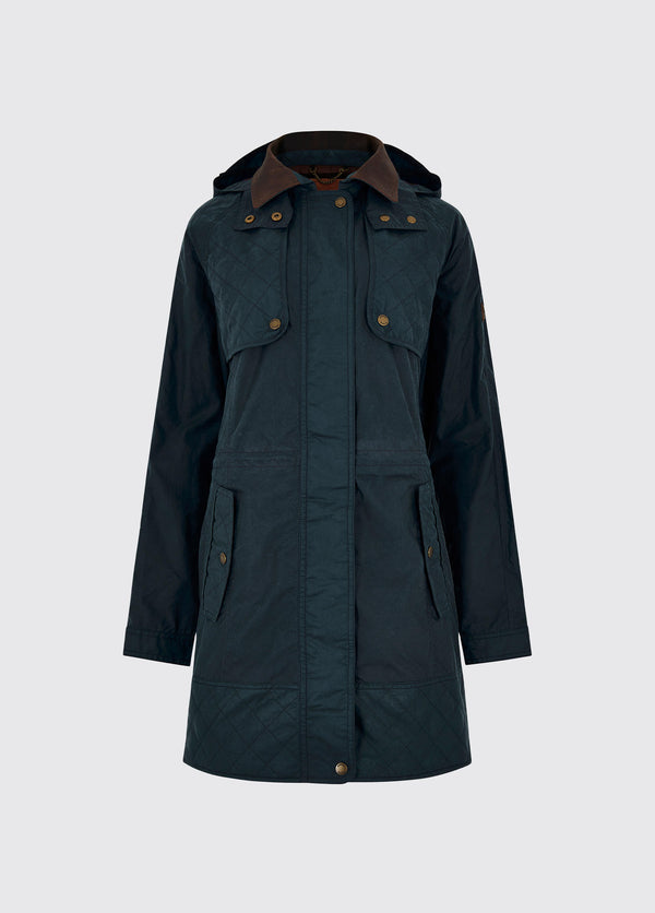 dubarry Radford Ladies Wax Jacket - Storm Blue