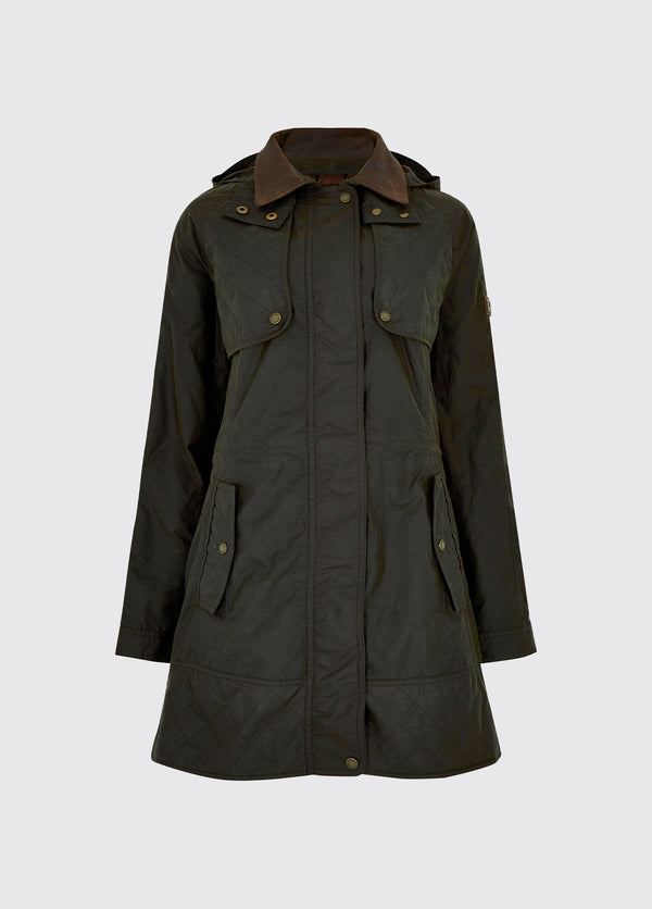 dubarry Radford Ladies Wax Jacket - Verdigris
