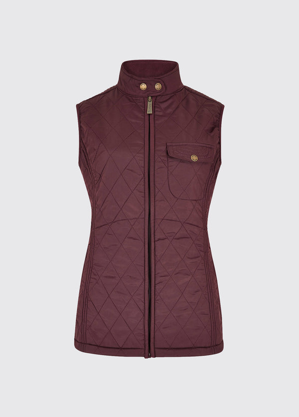 dubarry Rathdown Quilted Gilet - Currant