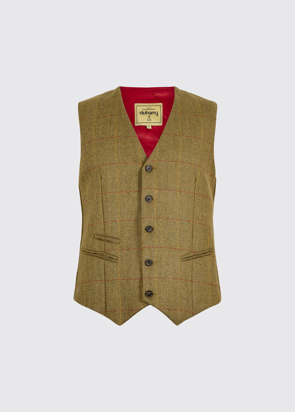 dubarry Redwood Men's Tweed Waistcoat - Elm