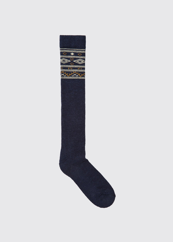 dubarry Rolestown Fair Isle Alpaca socks - Navy