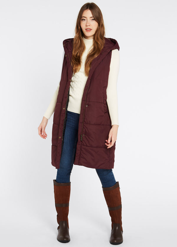 Dubarry Ryan Women’s Hooded Gilet - Ox Blood