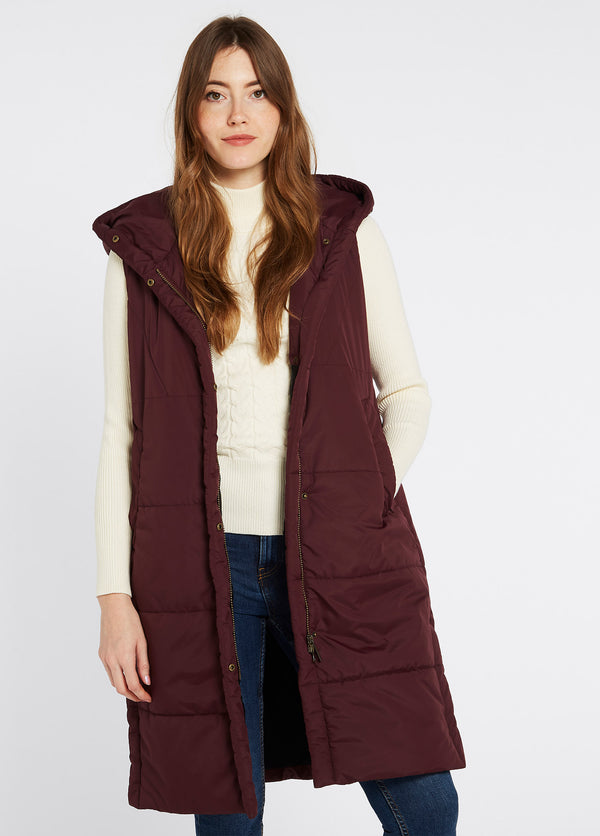 Dubarry Ryan Women’s Hooded Gilet - Ox Blood
