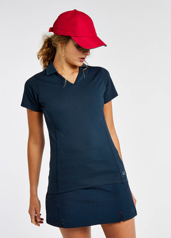Dubarry Seville Women's V-neck Polo - Navy