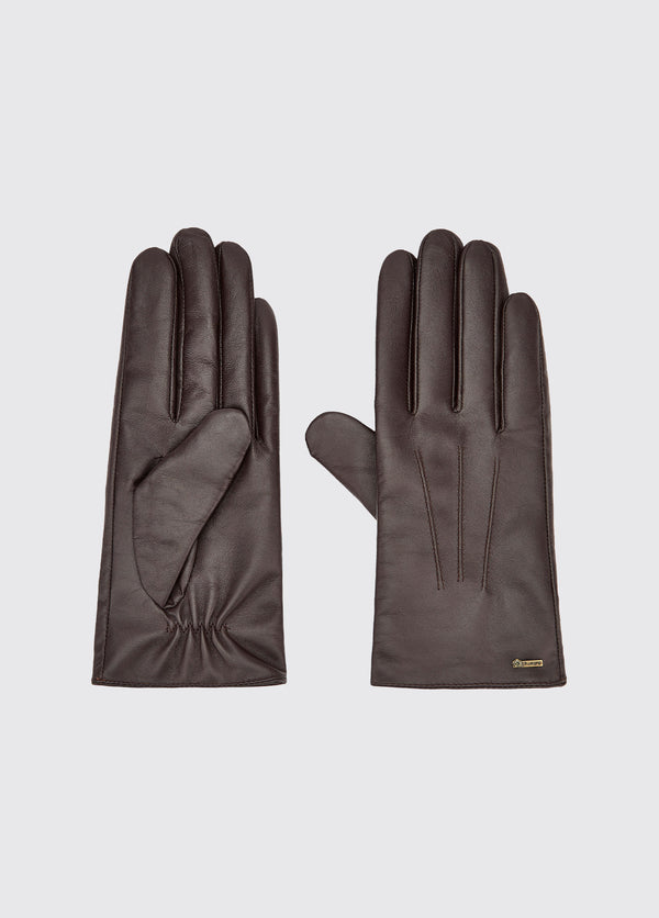 dubarry Sheehan Ladies Leather Gloves - Mahogany