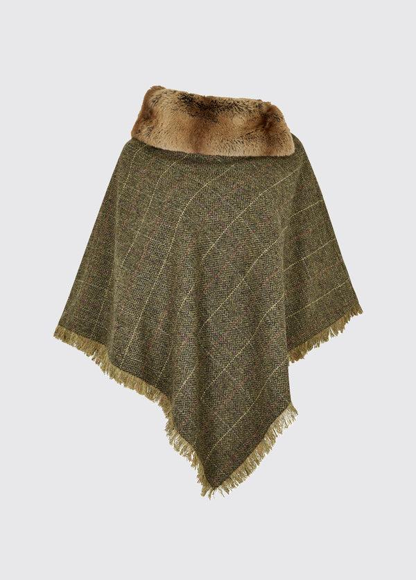 dubarry Silverfir Women's Tweed Poncho - Thistle