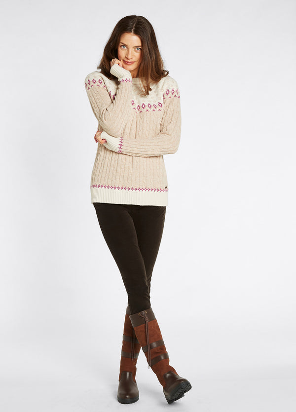 Dubarry Thornfield Women’s Fair Isle Knit - Oat
