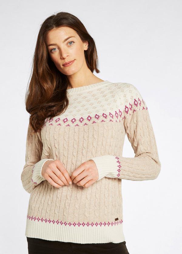 Dubarry Thornfield Women’s Fair Isle Knit - Oat
