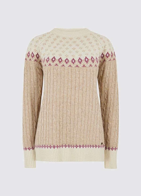 dubarry Thornfield Women’s Fair Isle knit - Oat