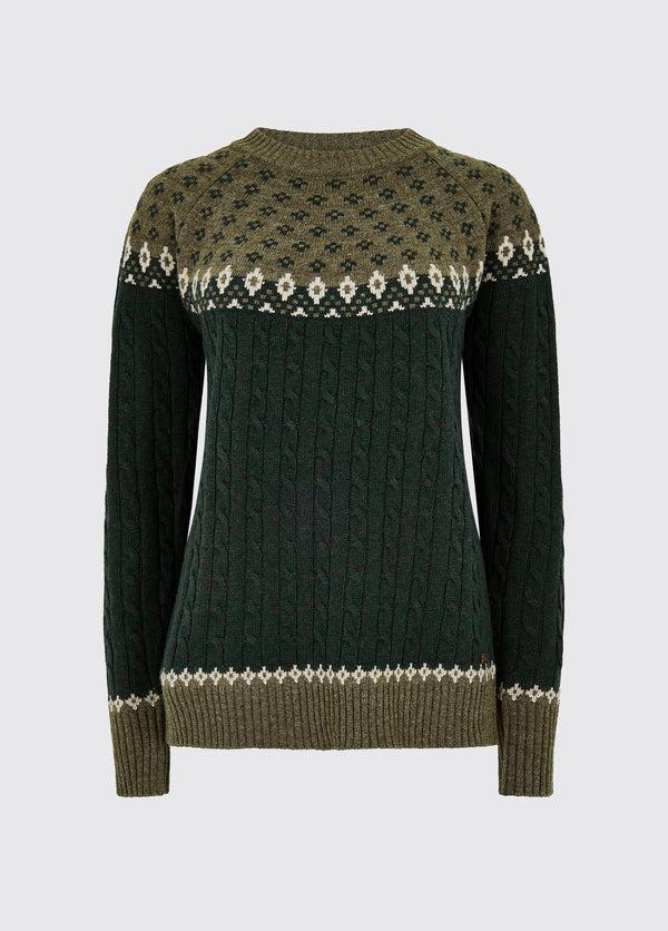 dubarry Thornfield Women’s Fair Isle knit - Olive
