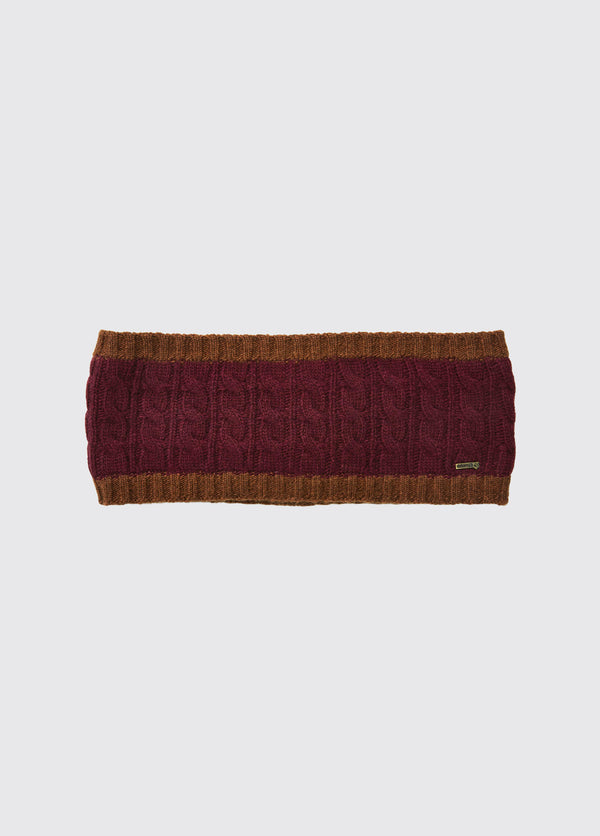 dubarry Walton Women’s Knitted Headband - Ox Blood