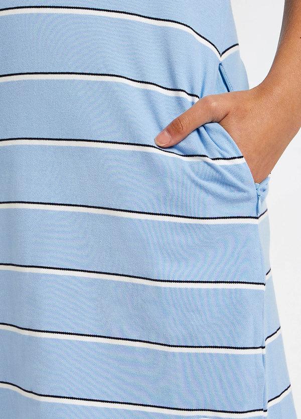 Dubarry Wilford Striped Polo Dress - Light Sky