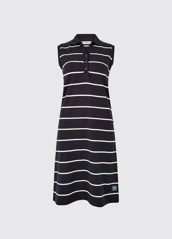 dubarry Wilford Striped Polo Dress - Navy