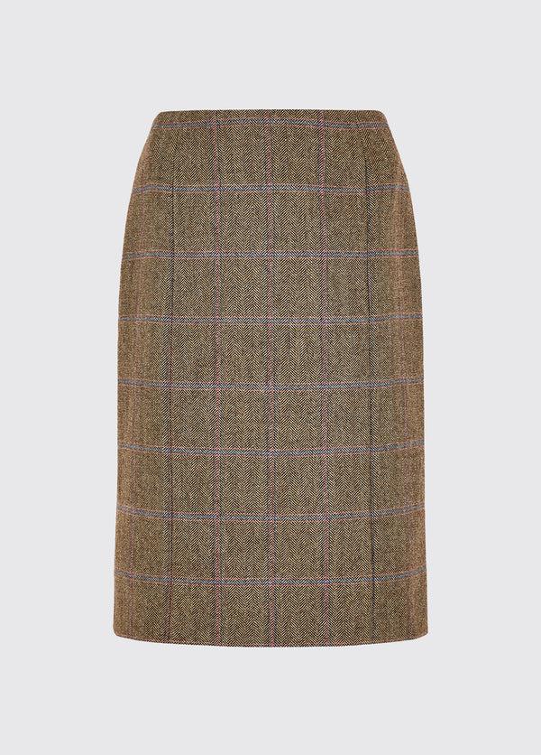 dubarry Wisteria Tweed Pencil Skirt - Woodrose