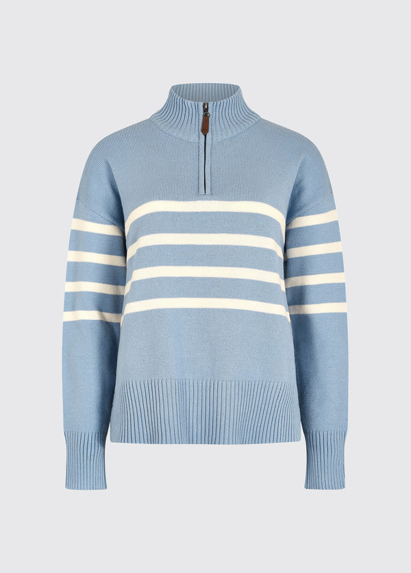 dubarry Fonthill Women’s Zip Neck Sweater - Dusty Blue