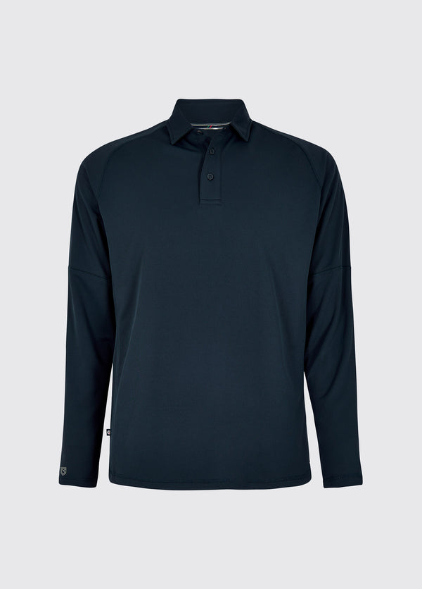 dubarry Piraeus Men's Long Sleeve Technical Polo - Navy