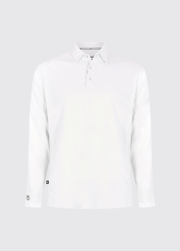 dubarry Piraeus Men's Long Sleeve Technical Polo - White