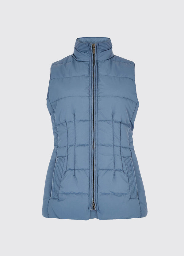 dubarry Spiddal Quilted Gilet -Slate Blue-Size EU 36
