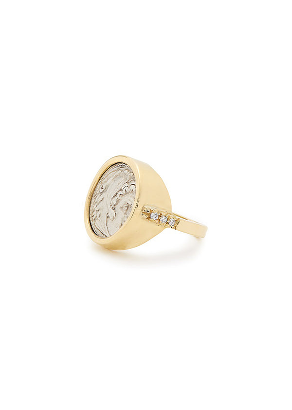 Dubini Alexander The Great Signet Diamond Ring