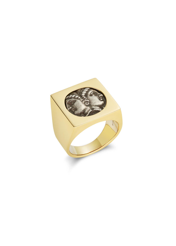 dubini Female Janiform Signet Ring