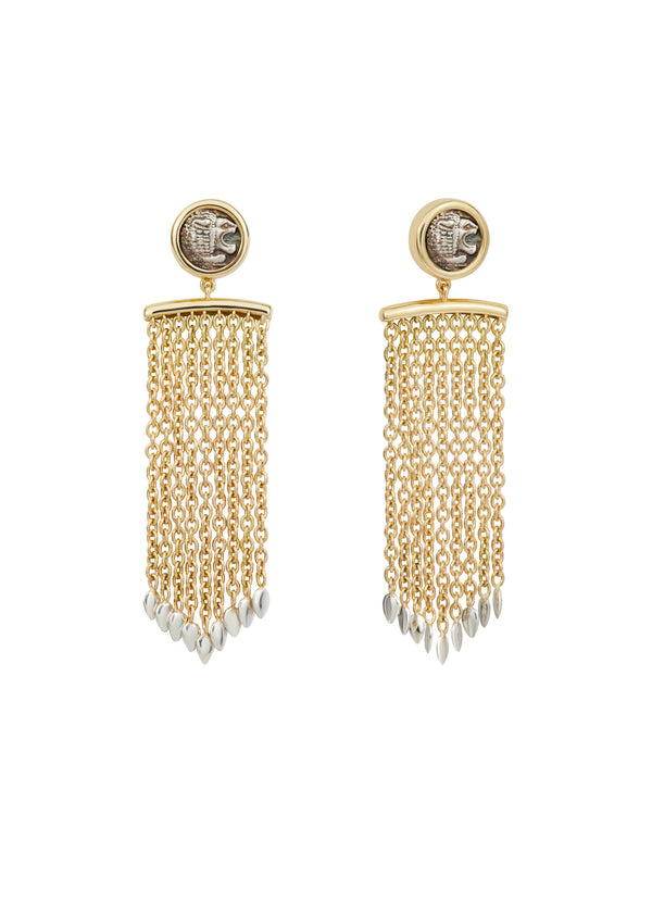dubini Lion Fringe Earrings
