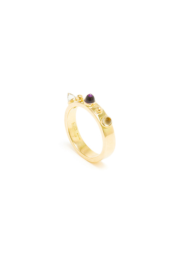dubini Punta di Diamante Amethyst Citrine Ring