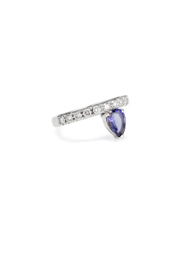 Dubini Theodora Iolite Drop Ring