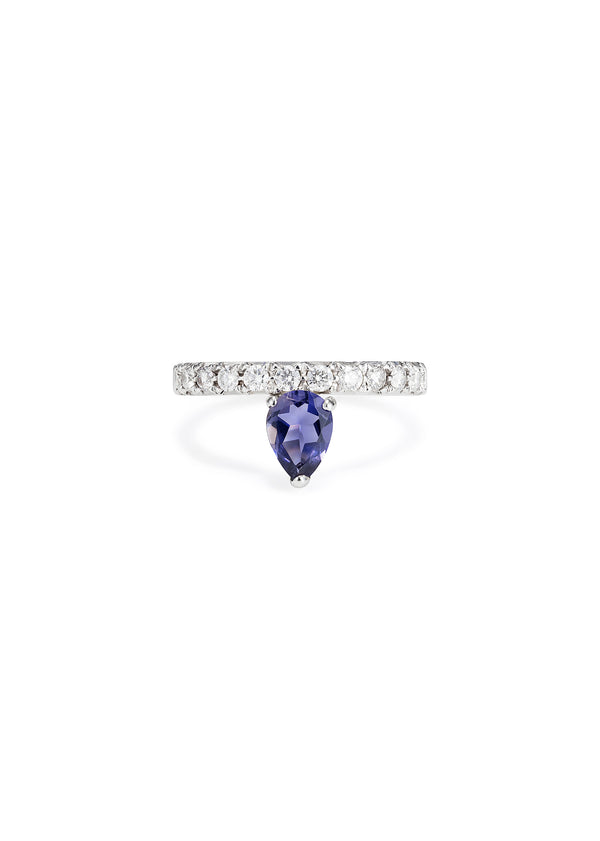 dubini Theodora Iolite Drop Ring