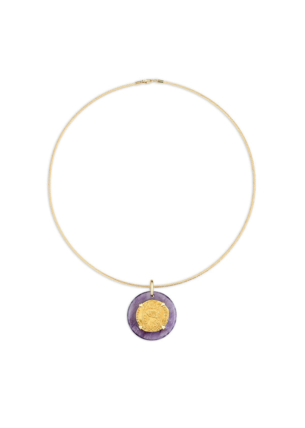 Dubini Venetian Ducat Amethyst Medallion