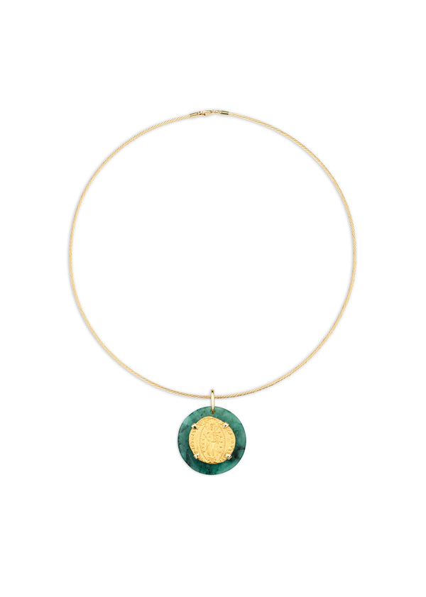 Dubini Venetian Ducat Emerald Medallion