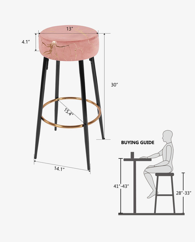 Duhome 24"/30" Asheville Hot Stamping Bar Stools Set Of 2