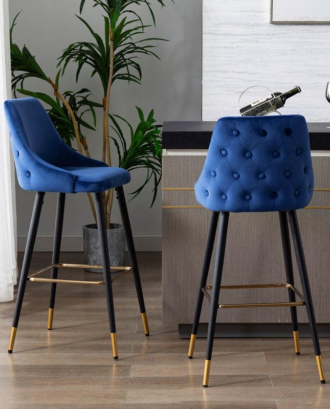 Duhome 24"/30" Saint Louis Tufted Back Bar Stools Set Of 2