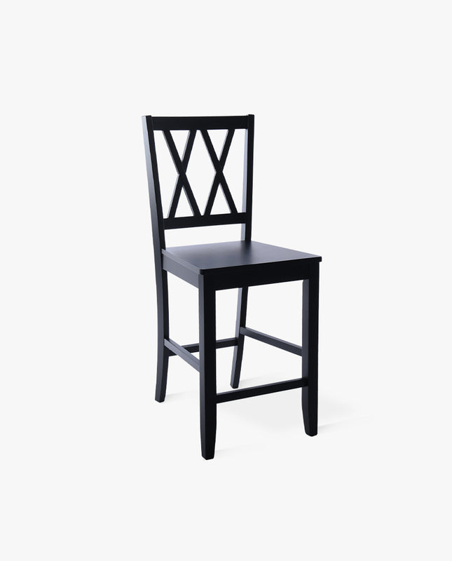 duhome 24" Monroe Double-X Wood Counter Stools Set of 2
