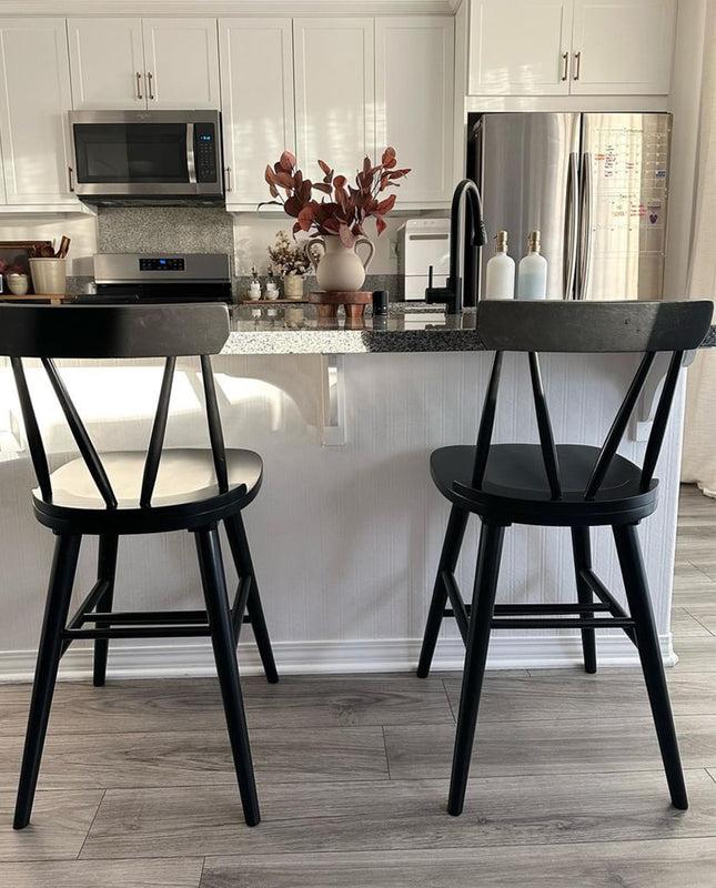 Duhome 24" Sevierville Windsor Wooden Counter Stools Set Of 2