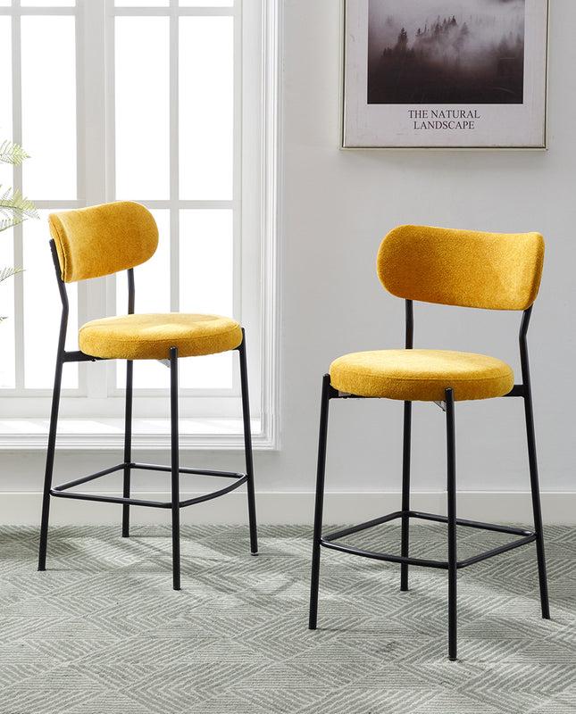 Duhome 26" Shelbyville Padded Bouclé Counter Stools Set Of 2