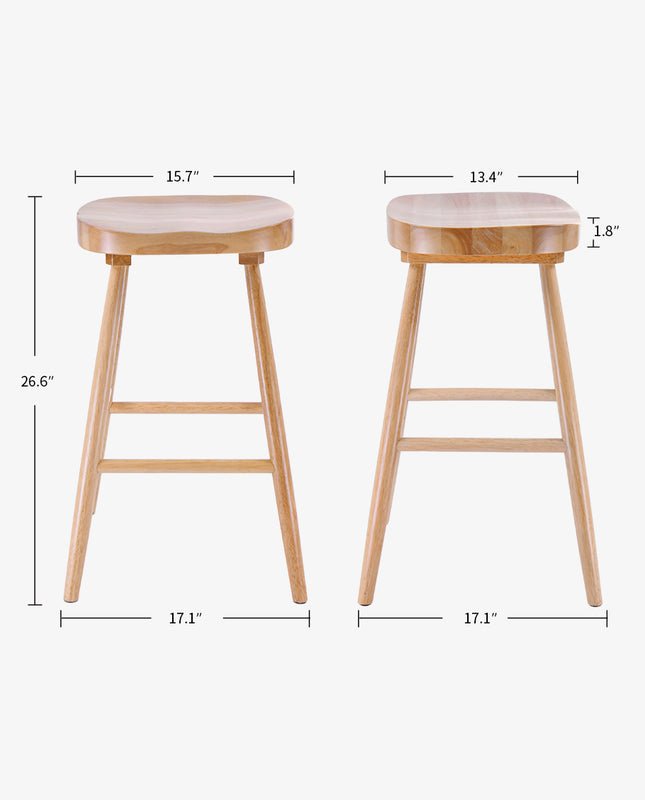 Duhome 26" Vernal Wooden Shaker Counter Stools Set Of 2