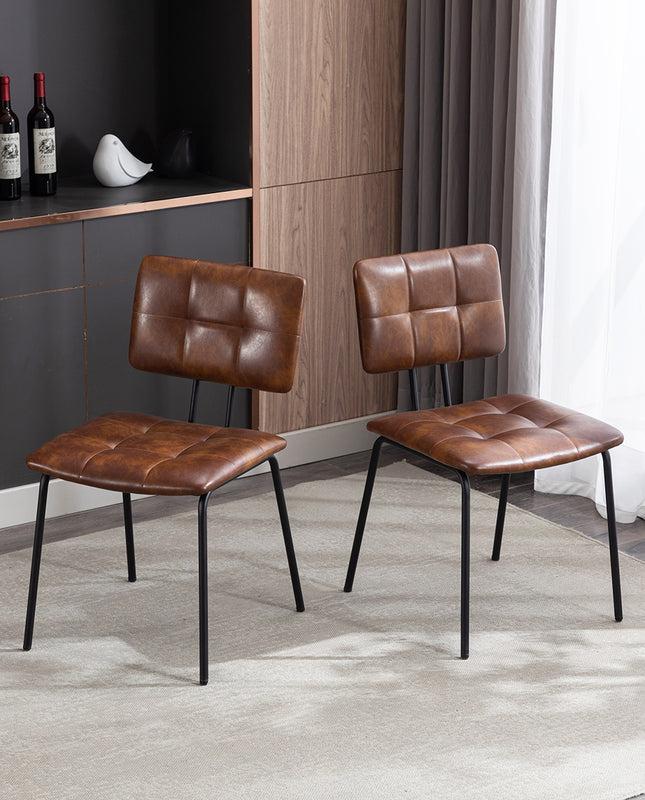 Duhome Augusta Tufted Tubular Frame Side Chairs Set Of 2