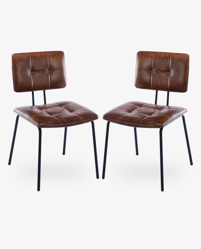 Duhome Augusta Tufted Tubular Frame Side Chairs Set Of 2