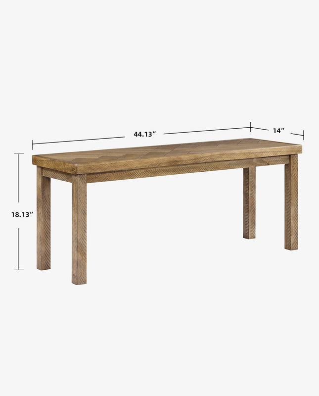 Duhome Beaumont Chevron Wooden Entryway Dining Bench