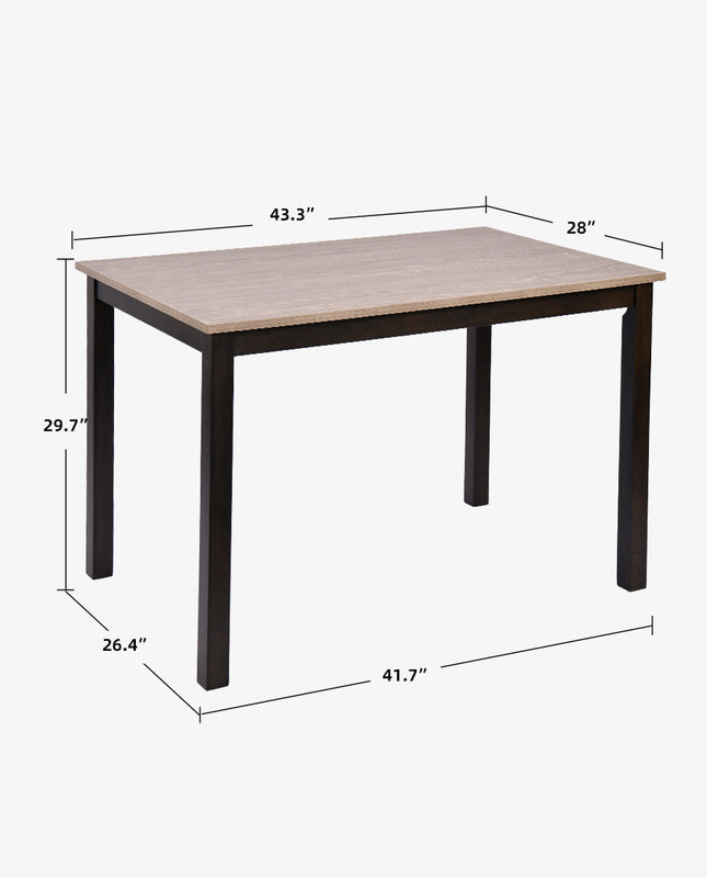 Duhome Big Bear Lake Dining Set (1 Table+4 Slat Back Chairs)