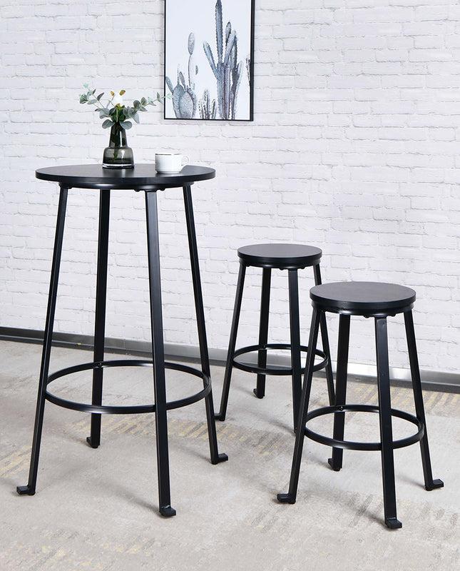 Duhome Breckenridge Bistro Pub Dining Set (1 Table+2 Stools)
