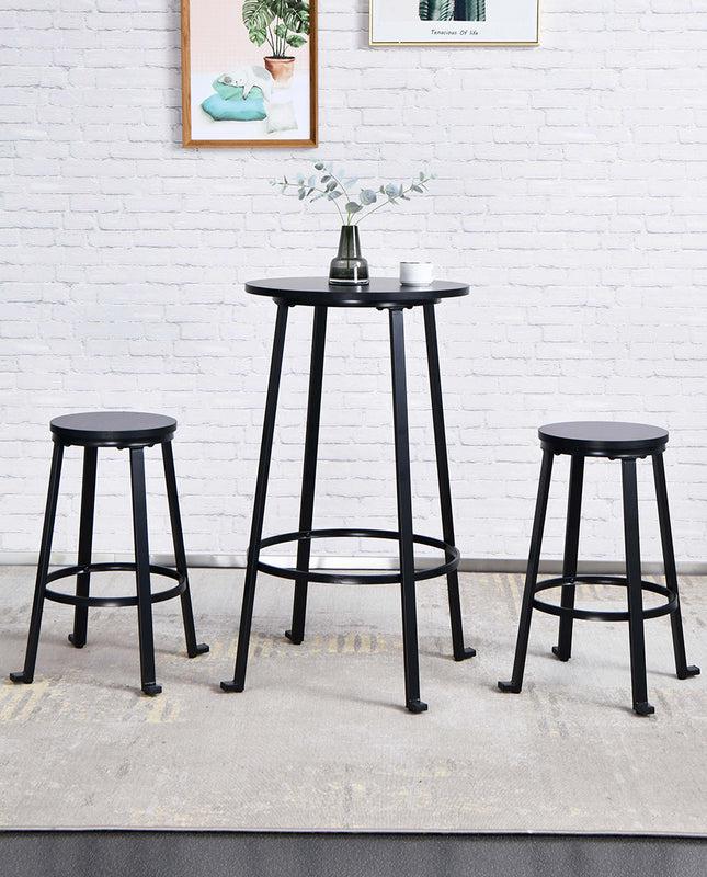 Duhome Breckenridge Bistro Pub Dining Set (1 Table+2 Stools)