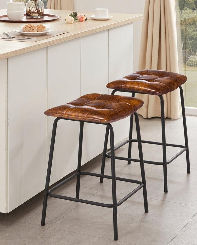 Duhome 24" Grapevine Saddle Counter Stools Set Of 2