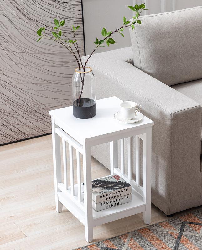 Duhome 24" Olympia Slat Tall Wood End Table