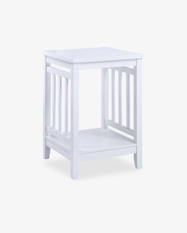 duhome 24" Olympia Slat Tall Wood End Table
