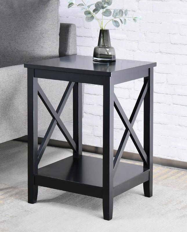 Duhome 24" Visalia X-Side Tall Wood End Table
